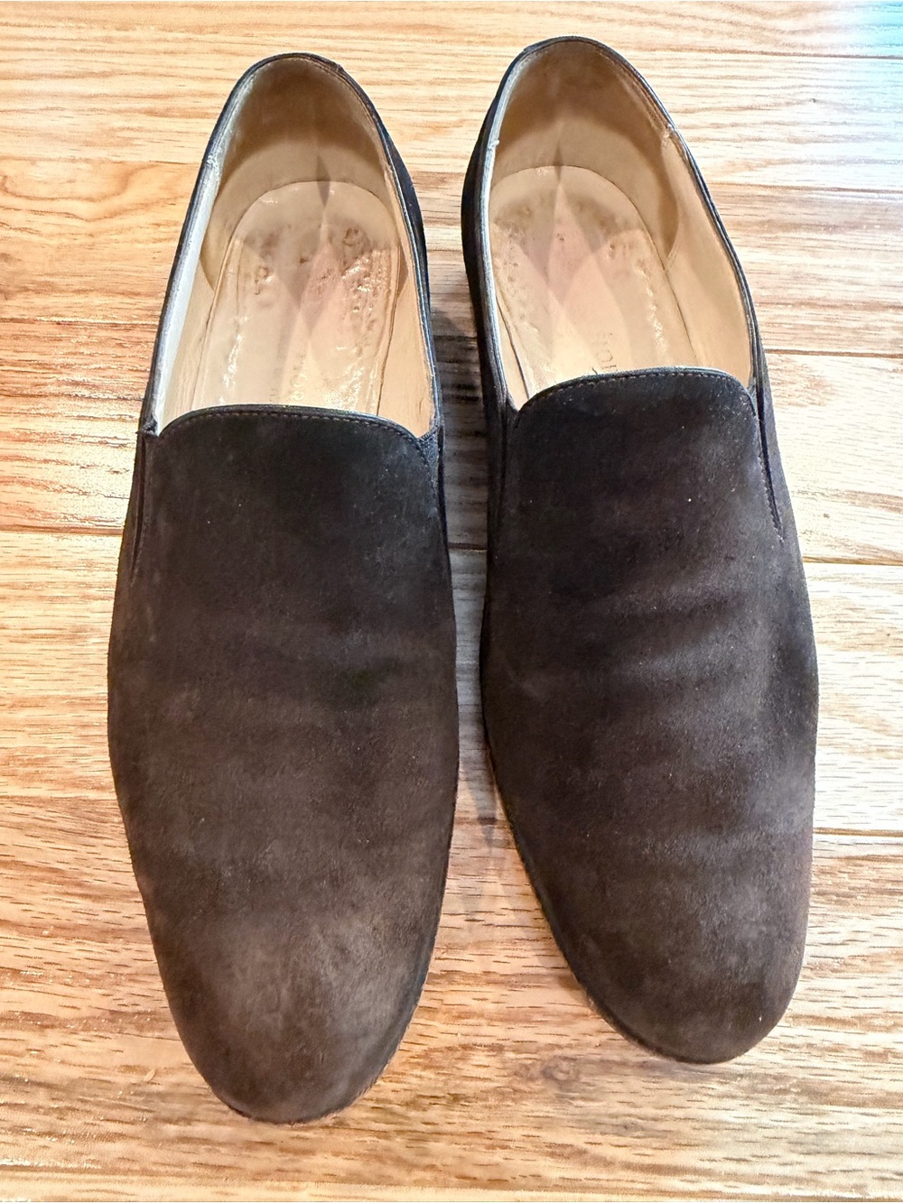 Women's Suede Slip-On Loafers in Dark Brown